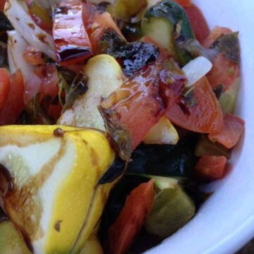 roasted veggie medley in a bowl