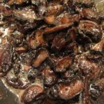 sauteed balsamic mushrooms in a pan