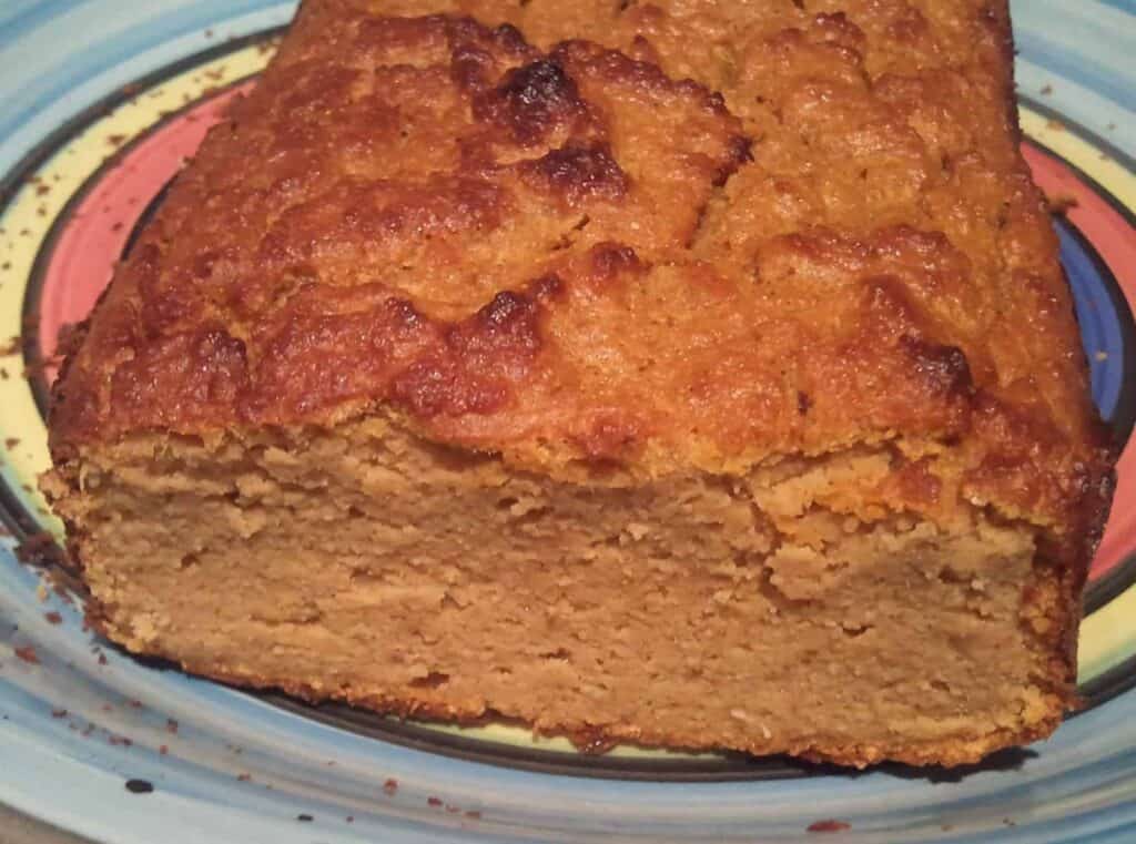 Pumpkin Bread Loaf on Plate