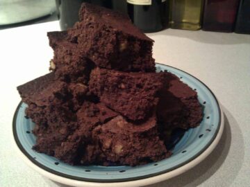 best ever low-carb brownies on a plate