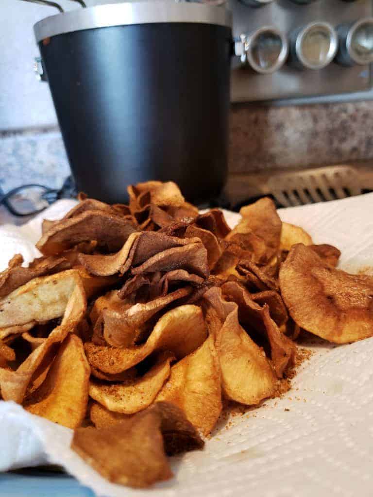 Parsnip Chips on a Plate