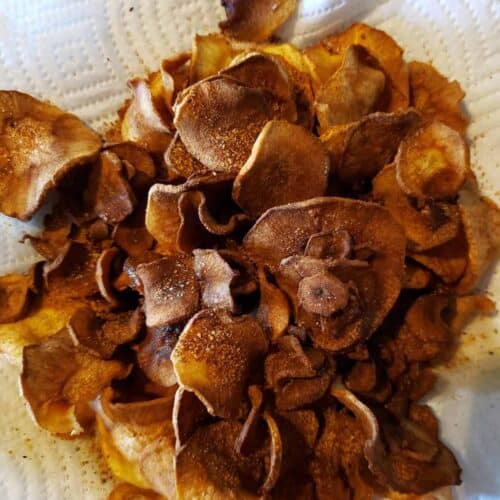 Parsnip Chips on a Plate
