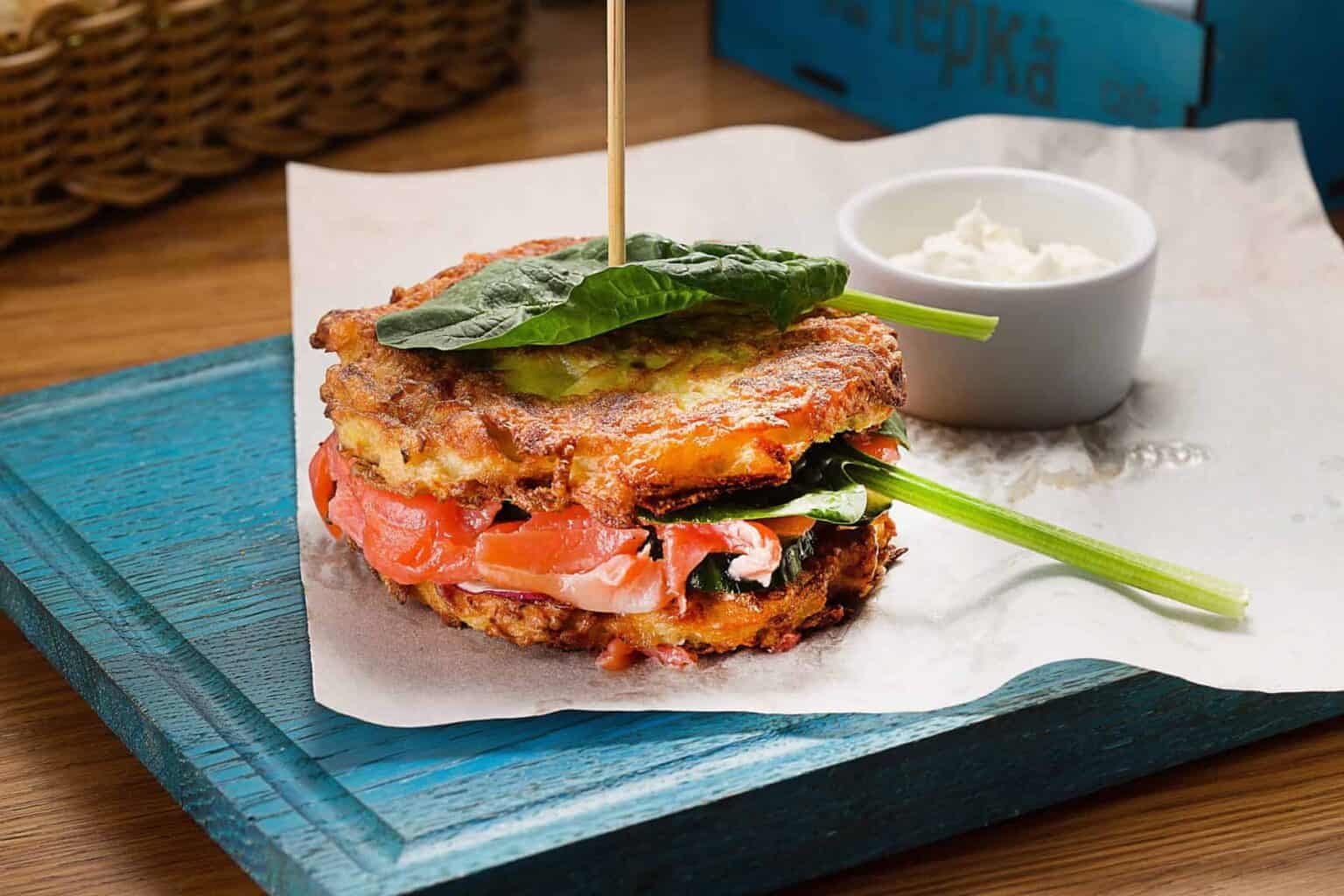 salmon burger