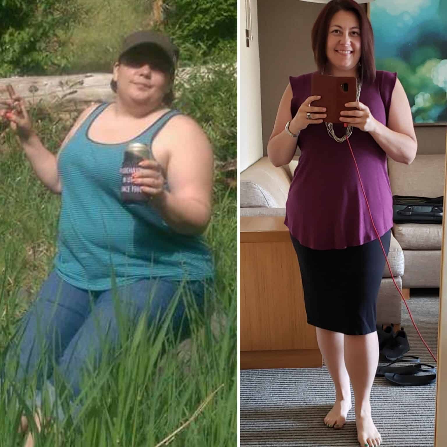 Heather Cooan before and after healing.