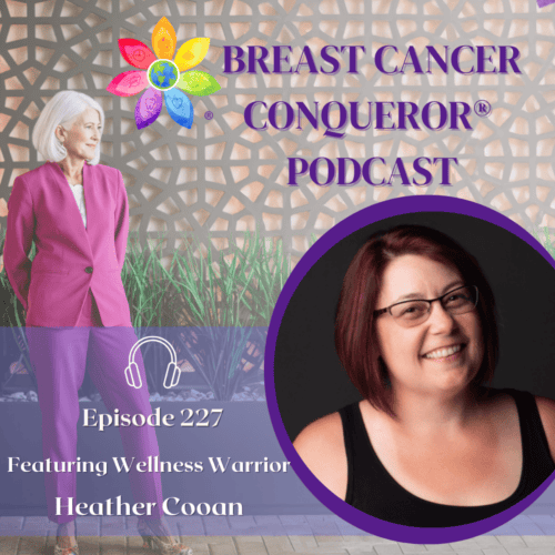 Heather Cooan and host De'Ann Richter featured on Breast Cancer Conqueror Podcast Episode 227.